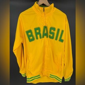 Original Deluxe Trust Brazil Men's XL Embroidered Yellow/Green Jacket